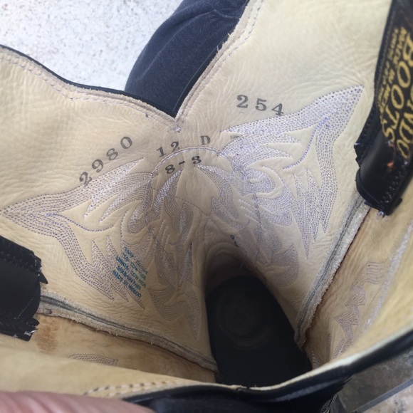 Hondo Caiman Leather Cowboy Boots Men’s 12D - Picture 8 of 10